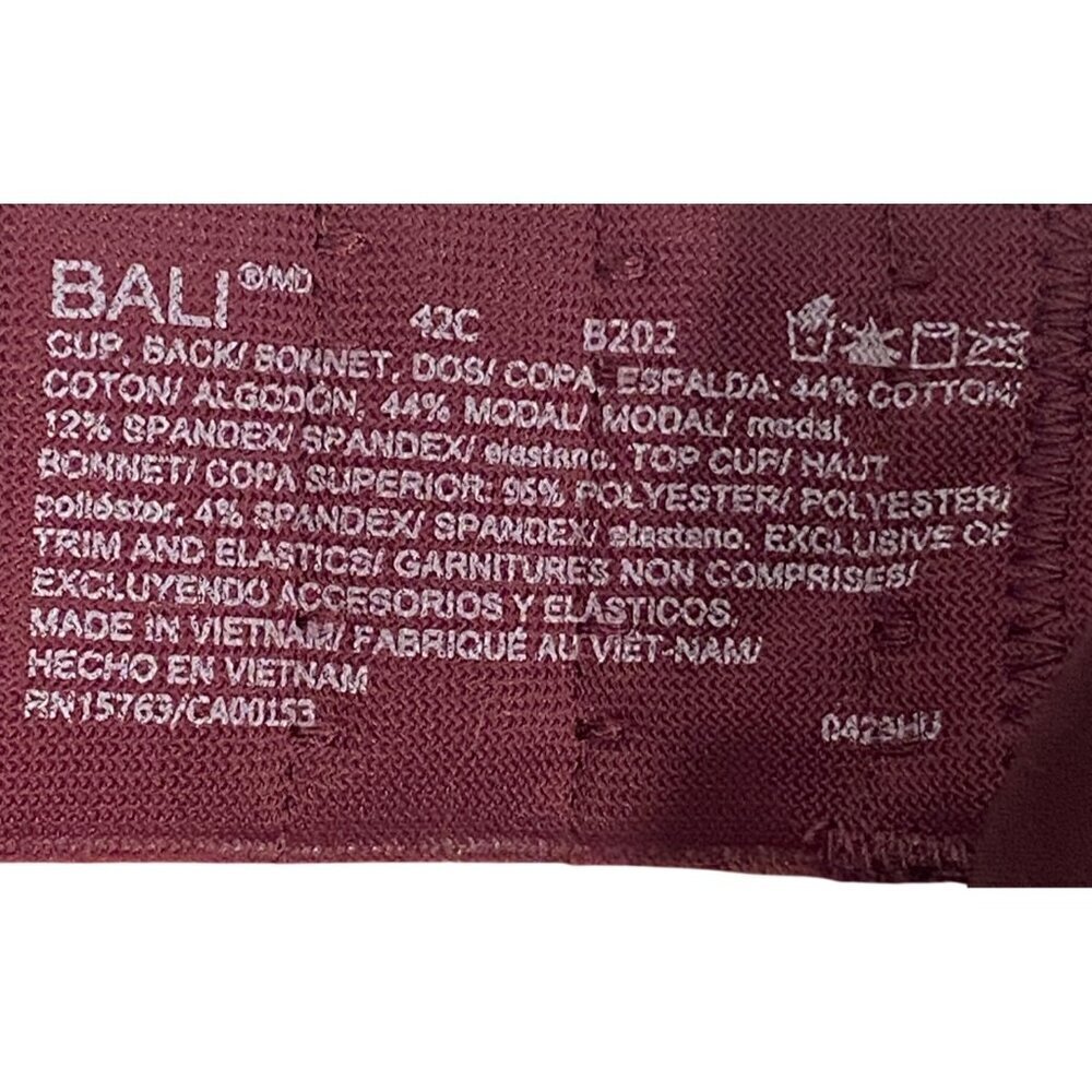 Bali Womens 42C Convertible T-Shirt Bra With Back Smoothing & Underwire Support - Picture 2 of 9